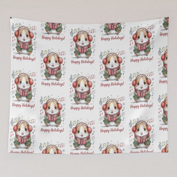 Item preview, Chibi Guinea Pig Holiday Caroler designed and sold by Christomized.
