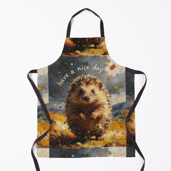Item preview, Cute Hedgehog Oil Painting Art | Impasto Textured Animal Design | Have a Nice Day Positivity Vibe designed and sold by Cherrydora.
