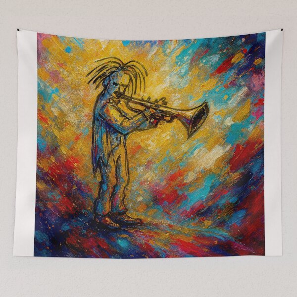 Item preview,  Trumpet Player  - The Bevilaqua original Ink Variation#2 designed and sold by Helios Be. Lavsh.