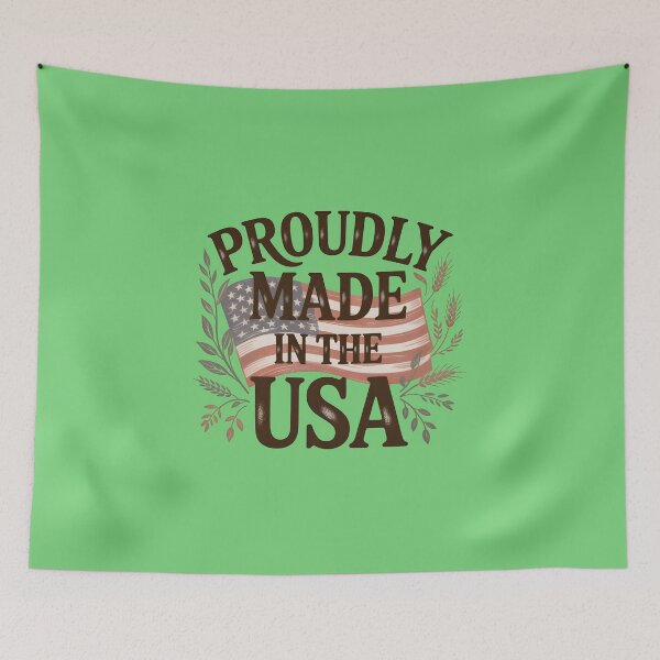 Item preview, Proudly Made in the USA Rustic Flag Art designed and sold by InkWeaveShop.