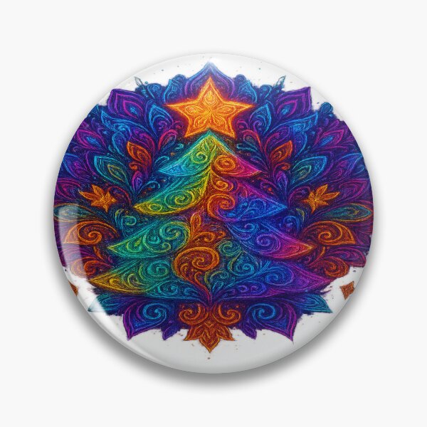 Item preview, Ultra Detailed Neon Mandala Fractal Art designed and sold by HiteshArt111.