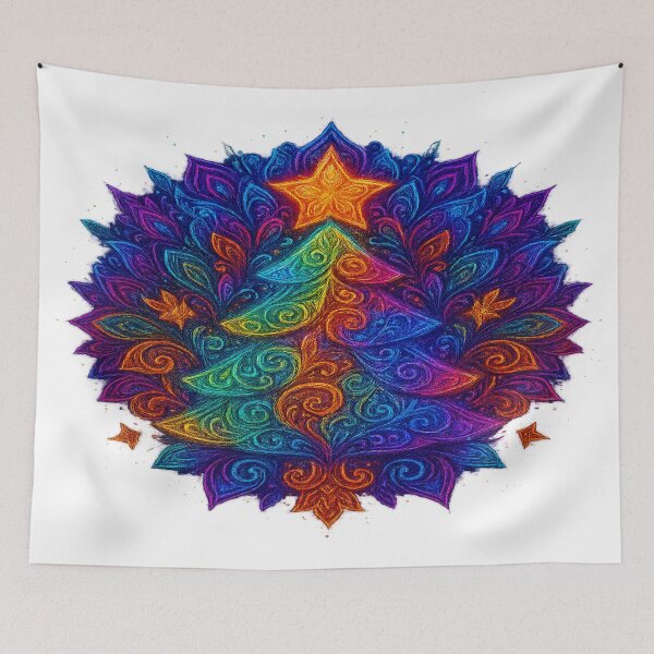 Item preview, Ultra Detailed Neon Mandala Fractal Art designed and sold by HiteshArt111.