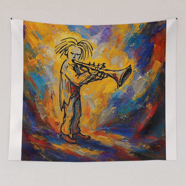 Item preview, Trumpet Player  - The Bevilaqua original Ink Variation#3 designed and sold by Helios Be. Lavsh.
