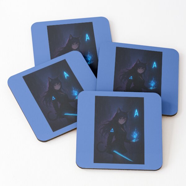 Item preview, “Neon Shadow Cat-Warrior in a Dark Cyber City” designed and sold by Anilabart.