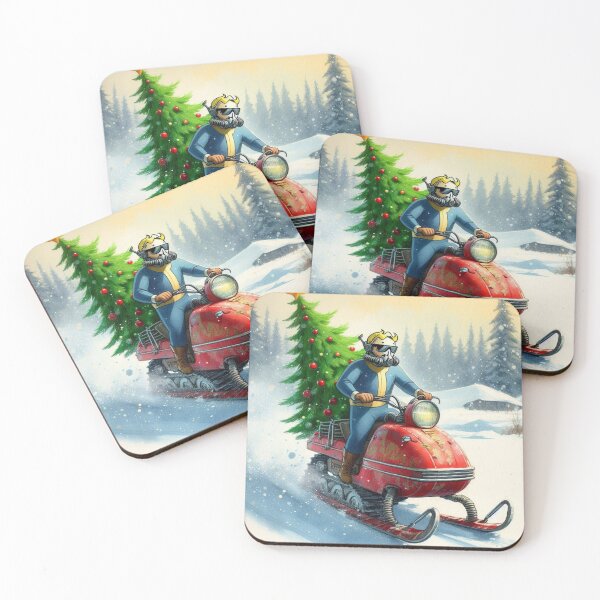 Item preview, “Yule Be Nuked: Frostbyte Courier of the Candy-Cane Wasteland” designed and sold by Print Fiction.