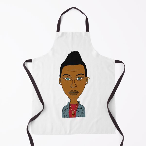 Item preview, Beautiful Afro Tomboy with Mohawk, Ankh & Green Eyes, Illustration. designed and sold by Eric Sintès.
