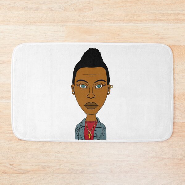 Item preview, Beautiful Afro Tomboy with Mohawk, Ankh & Green Eyes, Illustration. designed and sold by Eric Sintès.