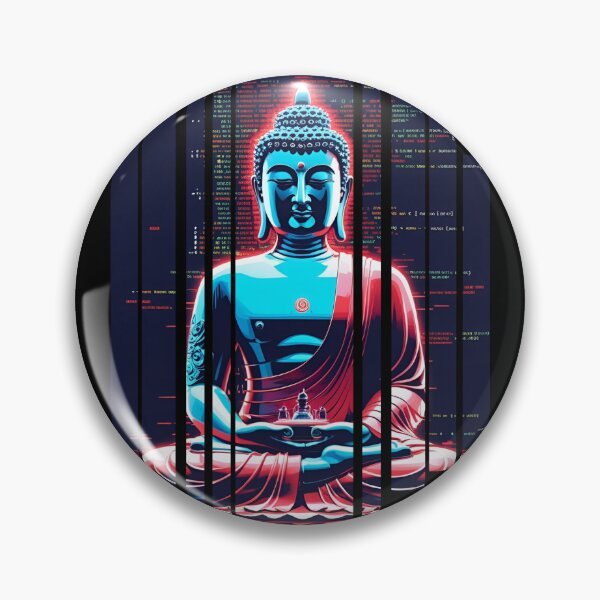 Item preview, Glitching Buddha surrounded by code 6 designed and sold by Neon G.