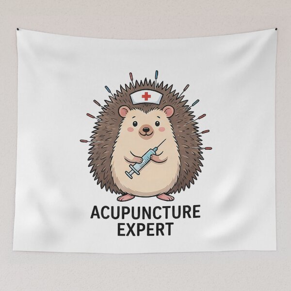 Item preview, Cute Hedgehog Acupuncture Expert designed and sold by k3rstman1.