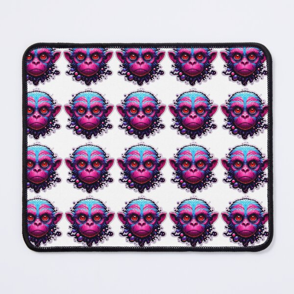 Item preview, "Neon Cyberpunk Monkey Sticker | Psychedelic Ape Art | Vibrant Glow Pop Design" designed and sold by Chuahan_Arts.
