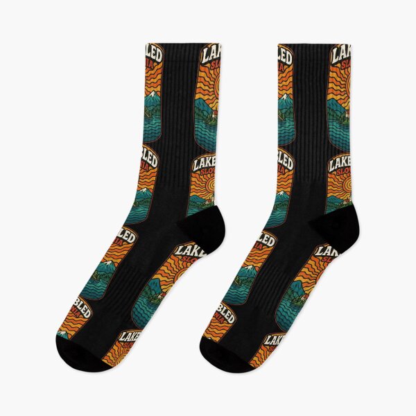 Item preview, Lake Bled Slovenia Retro Trippy Art designed and sold by TomFrontierArt.