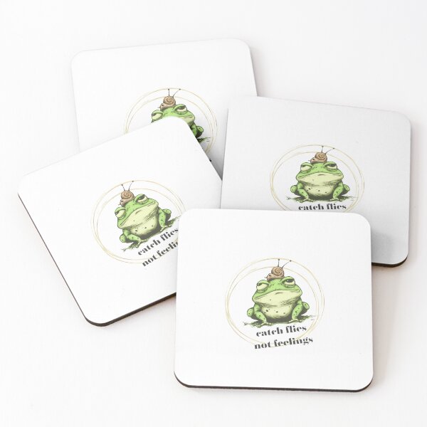 Item preview, Catch Flies Not Feelings Frog — Humorous Anti-Love Quote Art designed and sold by Colorful-Garden.