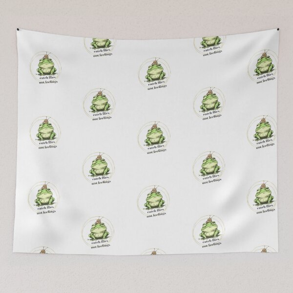 Item preview, Catch Flies Not Feelings Frog — Humorous Anti-Love Quote Art designed and sold by Colorful-Garden.