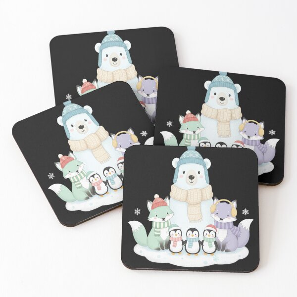 Item preview, Cozy Winter Arctic Animal Friends  designed and sold by FreeArt2.