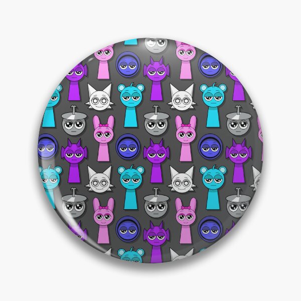 Item preview, Cute Sprunki Character Pattern – Colorful Seamless Cartoon Design designed and sold by violetteskyart-vioart.