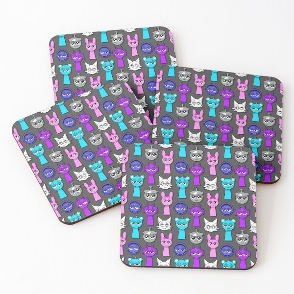 Item preview, Cute Sprunki Character Pattern – Colorful Seamless Cartoon Design designed and sold by violetteskyart-vioart.