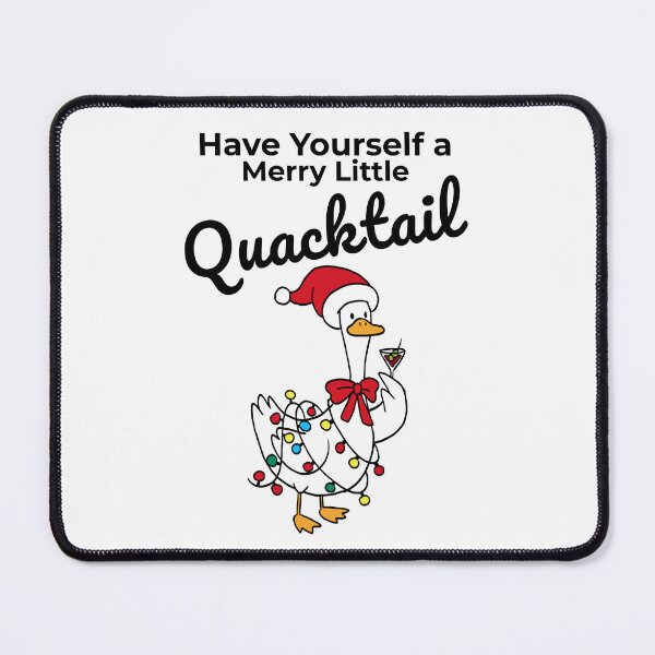 Item preview, Have Yourself a Merry Little Quacktail - Funny Christmas Duck designed and sold by Anniko Art Studio.