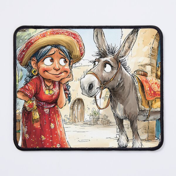 Item preview, Charming Illustration of a Girl and Her Donkey designed and sold by Artessie.