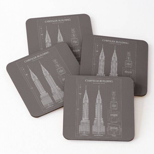 Item preview, Chrysler Building. New York (Dark Grey Grid) designed and sold by BGALAXY.