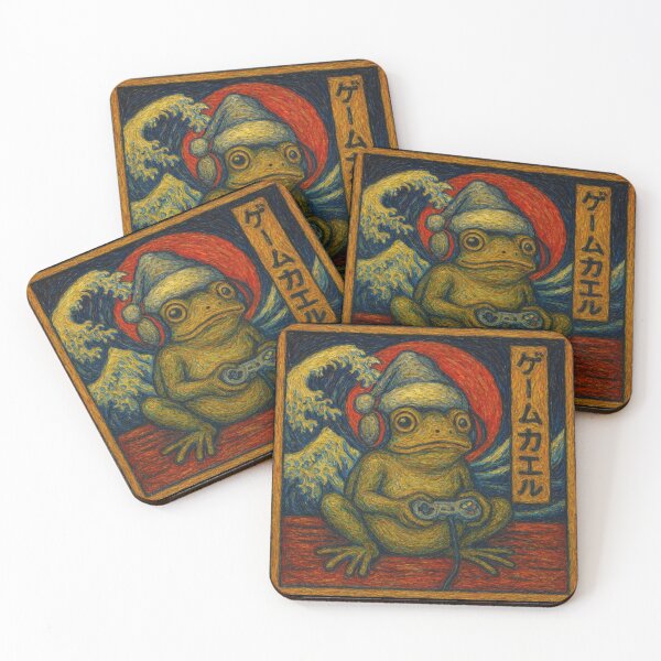 Item preview, Van Gogh Gaming Frog Ukiyo-e Japanese Art for Men Women Boys designed and sold by love3617.