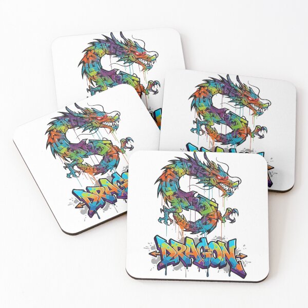 Item preview, Vibrant Rainbow Graffiti Dragon Graphic Illustration designed and sold by newvisionart191.
