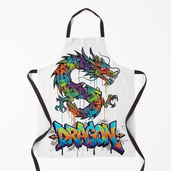 Item preview, Vibrant Rainbow Graffiti Dragon Graphic Illustration designed and sold by newvisionart191.