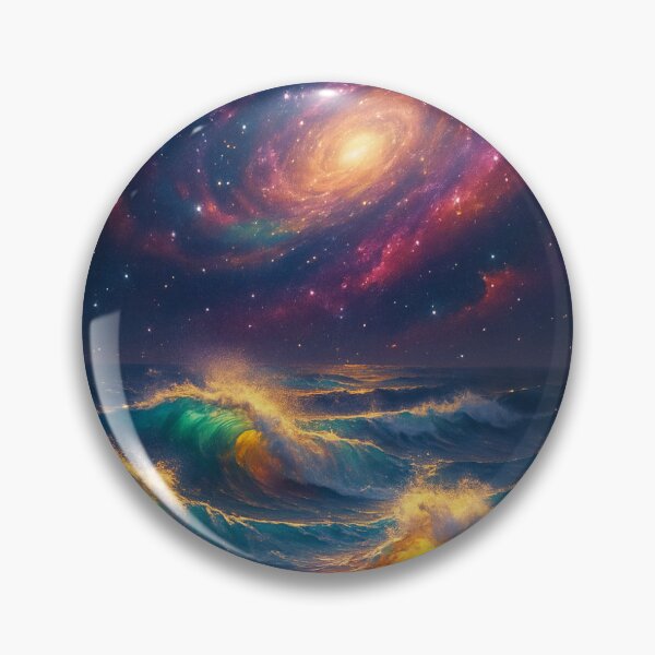 Item preview, Cosmic Waves – Celestial Ocean Under a Galaxy Sky designed and sold by ZoviraDesigns.
