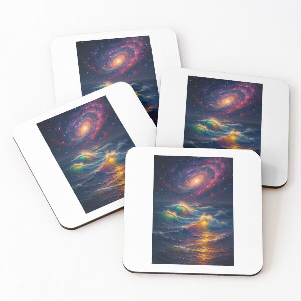 Item preview, Cosmic Waves – Celestial Ocean Under a Galaxy Sky designed and sold by ZoviraDesigns.
