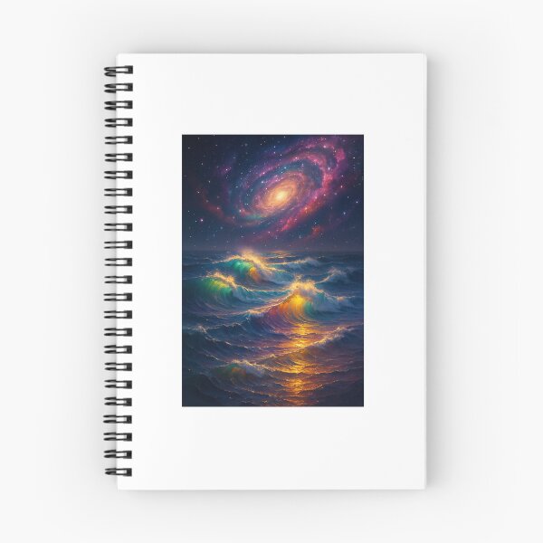 Item preview, Cosmic Waves – Celestial Ocean Under a Galaxy Sky designed and sold by ZoviraDesigns.