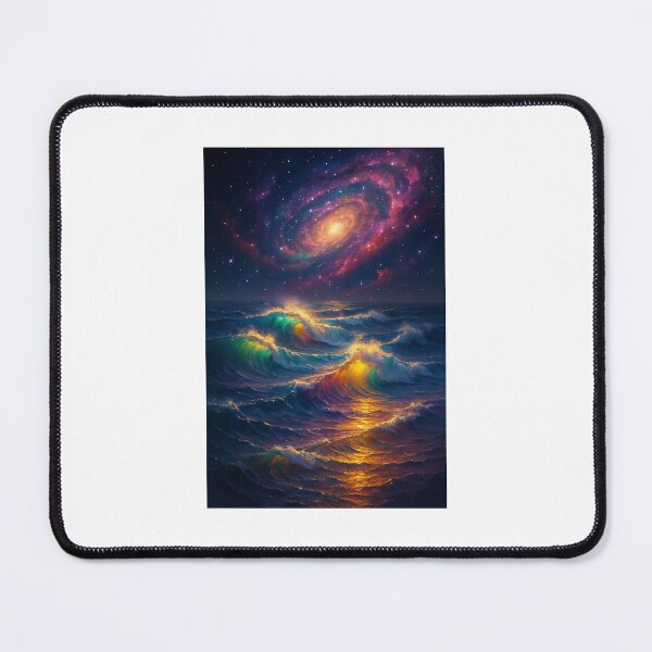 Item preview, Cosmic Waves – Celestial Ocean Under a Galaxy Sky designed and sold by ZoviraDesigns.