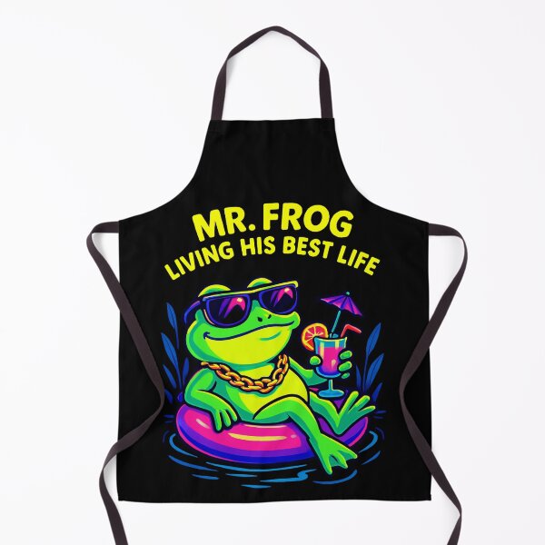 Item preview, Mr. Frog Living His Best Life Funny Summer T-Shirt designed and sold by harinshop ⭐⭐⭐⭐⭐.