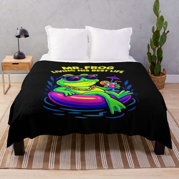 Item preview, Mr. Frog Living His Best Life Funny Summer T-Shirt designed and sold by harinshop ⭐⭐⭐⭐⭐.