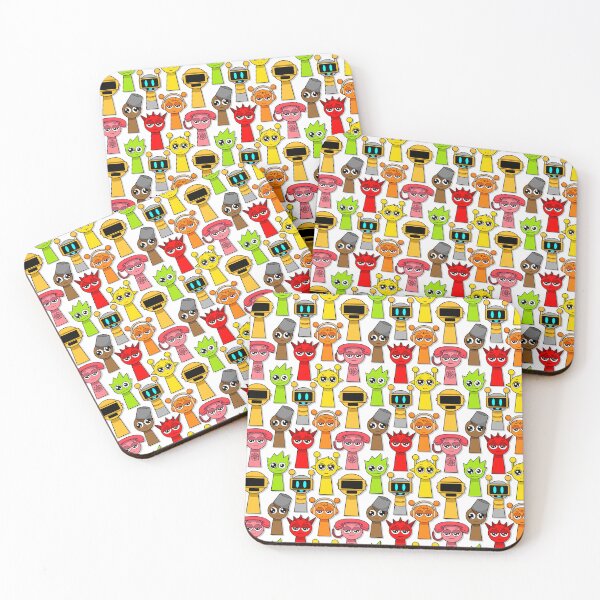 Item preview, Colorful Sprunki Characters Seamless Pattern | Cute Vibrant Cartoon Design designed and sold by violetteskyart-vioart.