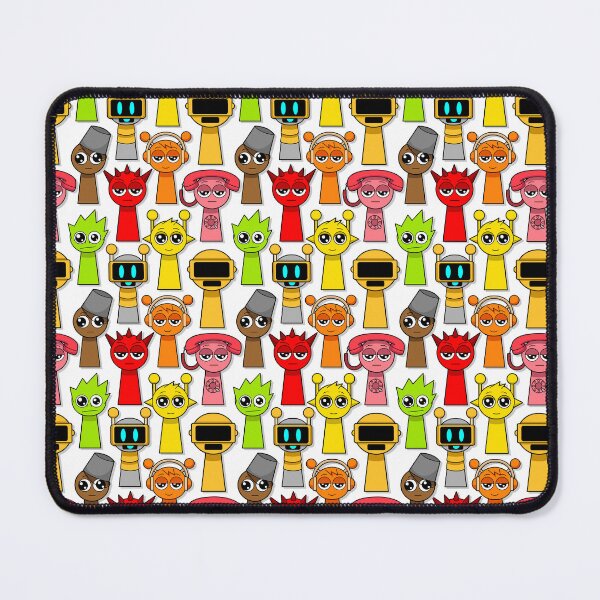 Item preview, Colorful Sprunki Characters Seamless Pattern | Cute Vibrant Cartoon Design designed and sold by violetteskyart-vioart.