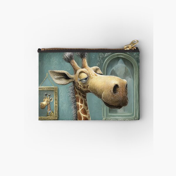 Item preview, Elegant Giraffe Holding a Glass in a Stylish Setting designed and sold by Artessie.