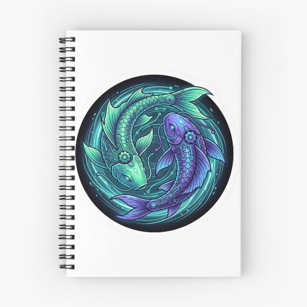 Item preview, Cyberpunk Piscis - Pez neón Yin Yang designed and sold by AI Experiment Lab.