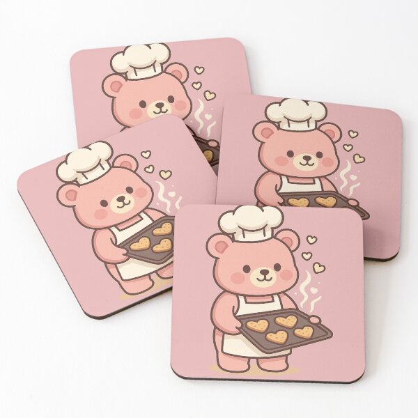 Item preview, Kawaii Baking Bear T-Shirt – Cute Chef Bear with Heart Cookie Design designed and sold by KDesignCrafts.