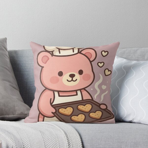 Item preview, Kawaii Baking Bear T-Shirt – Cute Chef Bear with Heart Cookie Design designed and sold by KDesignCrafts.