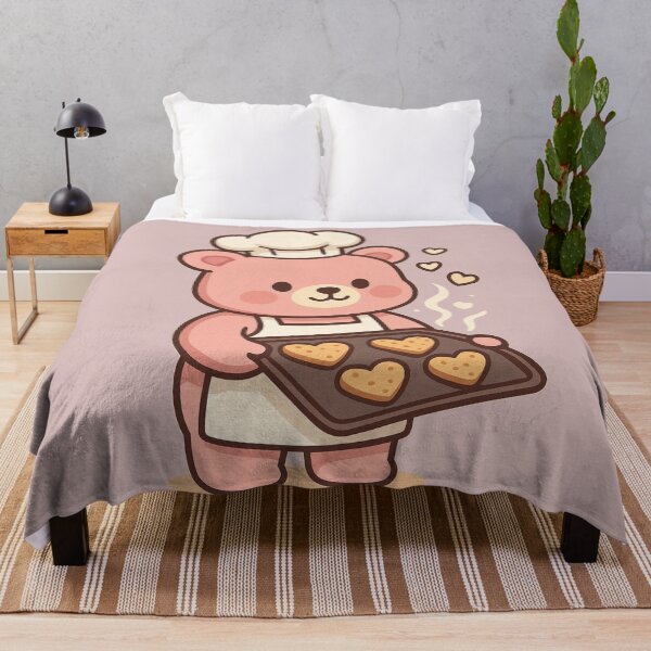 Item preview, Kawaii Baking Bear T-Shirt – Cute Chef Bear with Heart Cookie Design designed and sold by KDesignCrafts.