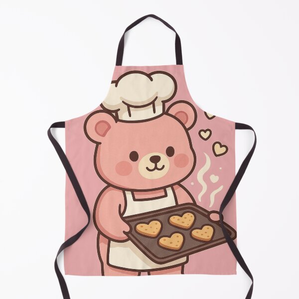 Item preview, Kawaii Baking Bear T-Shirt – Cute Chef Bear with Heart Cookie Design designed and sold by KDesignCrafts.