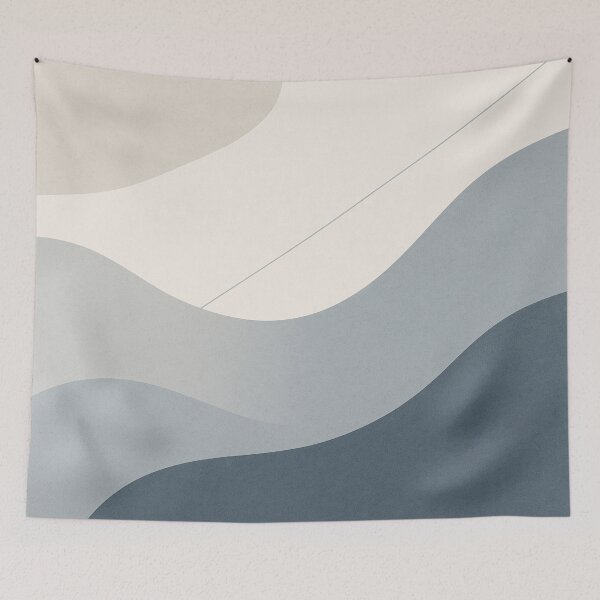 Item preview, Flow of Energy VIII – Modern Minimal Abstract Waves designed and sold by InspireVibeArt.