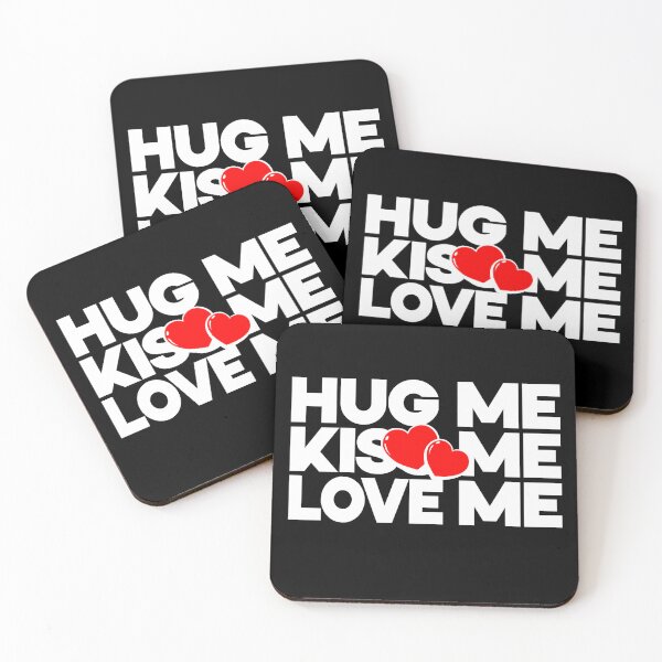 Item preview, HUG ME KISS ME LOVE ME,  Typography Valentine's Day quotes design for Lovers, W designed and sold by HGstudioDesign.