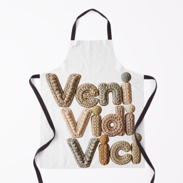 Item preview, Crocheted Veni Vidi Vici Latin Text Typography designed and sold by newvisionart191.