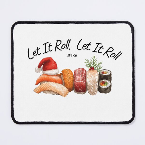 Item preview, Let It Roll – Funny Christmas Sushi Lover Holiday Design designed and sold by MiszungART.