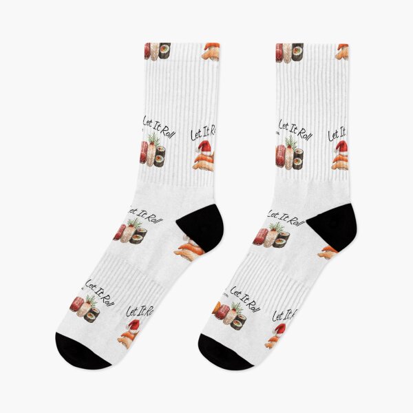 Item preview, Let It Roll – Funny Christmas Sushi Lover Holiday Design designed and sold by MiszungART.