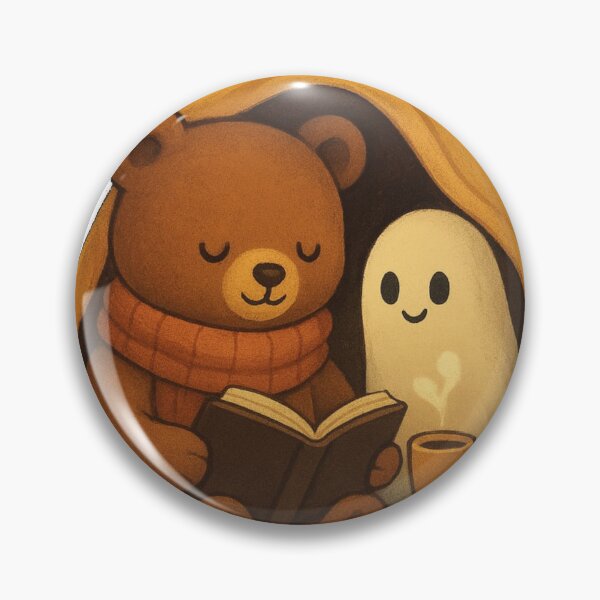 Item preview, Cozy Book Nights > Party Nights Shirt – Cute Bear Ghost Reading Tee designed and sold by KDesignCrafts.