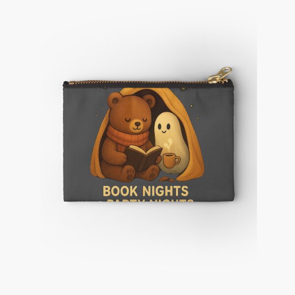Item preview, Cozy Book Nights > Party Nights Shirt – Cute Bear Ghost Reading Tee designed and sold by KDesignCrafts.