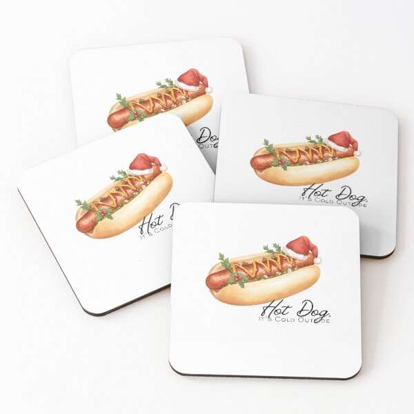 Item preview, Hot Dog, It’s Cold Outside – Funny Christmas Hot Dog Art designed and sold by MiszungART.