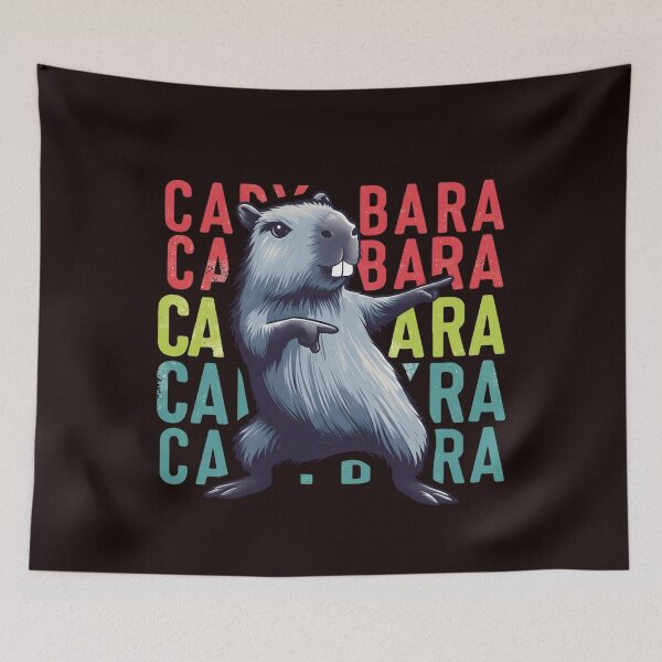 Item preview, Funny Capybara, Retro Capybara, Dancing Capybara, Animal Lover Gift, Humorous Capybara, Vintage Capybara designed and sold by DesignDenDo ⭐⭐⭐⭐⭐.