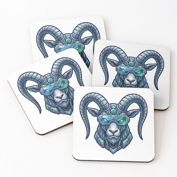 Item preview, Cyberpunk Capricorn - Neon Sea-Goat designed and sold by AI Experiment Lab.